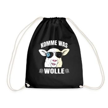 Schafe Bauern Bauernhof Schaf Wolle Landwirt - Turnbeutel - Schwarz - Vorne