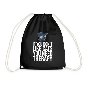 Dabbing Cat Funny Cat - Sac de sport léger - noir - Devant