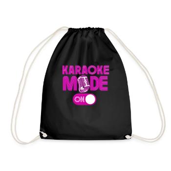 Karaoke Singer 80s Retro Karaoke - Turnbeutel - Schwarz - Vorne