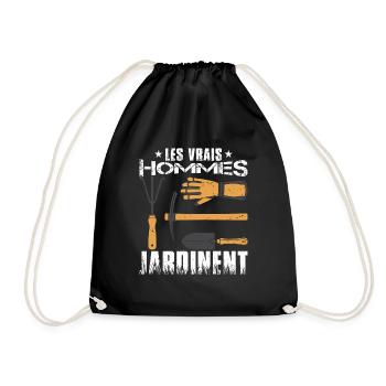 Hommes Jardinage Jardinier Jardin - Sac de sport léger - noir - Devant