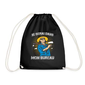 Je Serai Dans Mon Bureau Jardin Jardinage - Sac de sport léger - noir - Devant