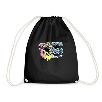 Awesome since 1964. Wakeboard Lifestyle Vintage - Turnbeutel - Schwarz - Vorne
