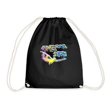 Awesome since 1971. Wakeboard Lifestyle Vintage - Turnbeutel - Schwarz - Vorne
