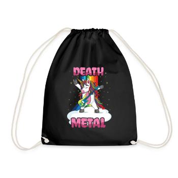 Rocker Licorne Arc-en-ciel Metal Music Lover Guitariste - Sac de sport léger - noir - Devant