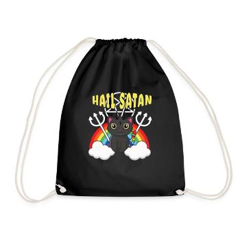 Kawaii Satan Arc-en-ciel Diable Metal Musique Amateur de Rock - Sac de sport léger - noir - Devant