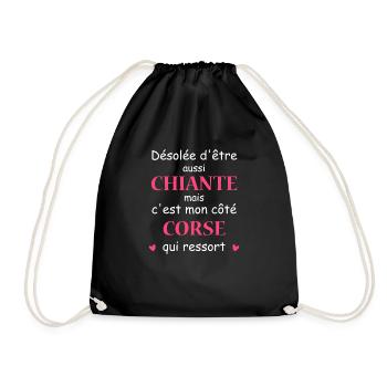 Chiante côté CORSE - Sac de sport léger - noir - Devant