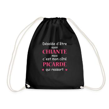Chiante C'est mon côté Picarde - Sac de sport léger - noir - Devant