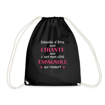 Chiante C'est mon côté ESPAGNOLE - Sac de sport léger - noir - Devant