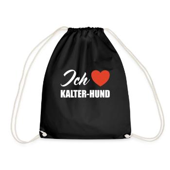 Ich liebe Kalter Hund - Turnbeutel - Schwarz - Vorne