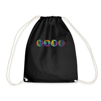 Basketball Geschenkidee Sport Design - Turnbeutel - Schwarz - Vorne