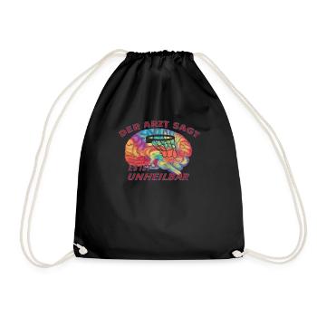 Basketball Geschenkidee Sport Design - Turnbeutel - Schwarz - Vorne