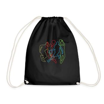 Basketball Geschenkidee Sport Design - Turnbeutel - Schwarz - Vorne