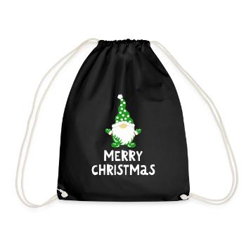 Merry Christmas Lustiges Weihnachtsshirt - Turnbeutel - Schwarz - Vorne