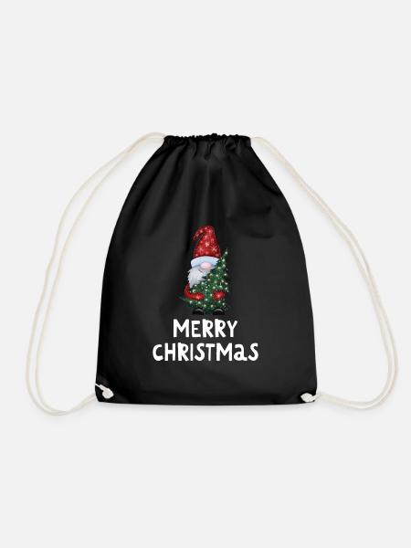 Merry Christmas Lustiges Weihnachtsshirt - Turnbeutel - Schwarz