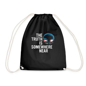 Alien UFO Aliens Außerirdischer - Drawstring Bag - black - Front