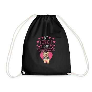 Saint-Valentin Yorkshire Terrier Mon Yorkie est - Sac de sport léger - noir - Devant