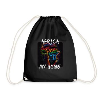 Africa, my Home 2 - Drawstring Bag - black - Front