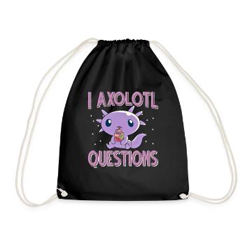 Axolotl. I Axolotl Questions - Turnbeutel - Schwarz - Vorne