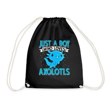 Axolotl. Just a boy qho loves axolotls - Turnbeutel - Schwarz - Vorne