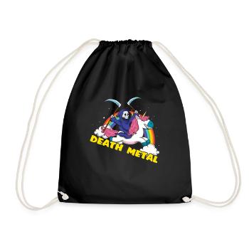 Skeleton Unicorn Rainbow Metal Music Lover - Sac de sport léger - noir - Devant