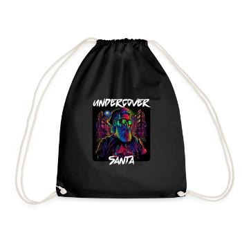 Undercover Santa Claus in the City 5 - Drawstring Bag - black - Front