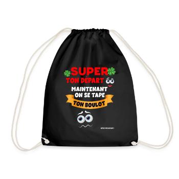 Collègue départ Message Boulot - Sac de sport léger - noir - Devant