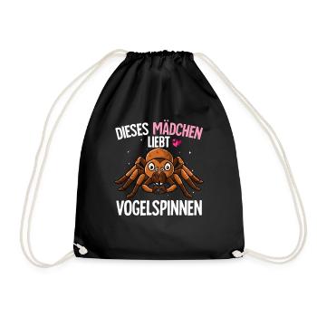 Vogelspinne Mädchen - Turnbeutel - Schwarz - Vorne