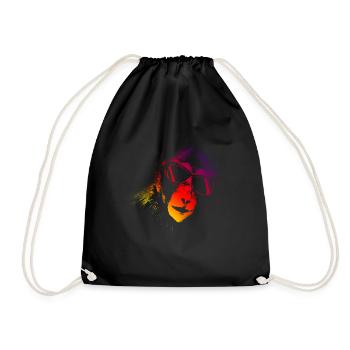 Monkey DJ mit Kopfhörer und Sonnenbrille Geschenki - Turnbeutel - Schwarz - Vorne