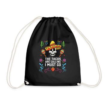 Les tacos appellent et je dois aller nourriture mexicaine - Sac de sport léger - noir - Devant