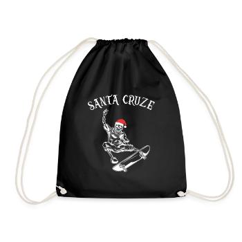 Santa Cruze - Skating Skeleton Skater Christmas - Turnbeutel - Schwarz - Vorne