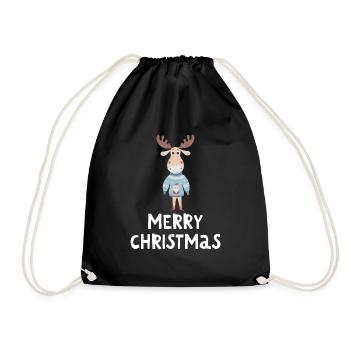 Joyeux Noël Drôle de Chemise de Noël - Sac de sport léger - noir - Devant