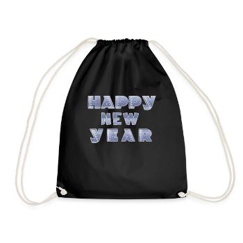 Happy New Year 2023 Hello 2023 New Year - Drawstring Bag - black - Front