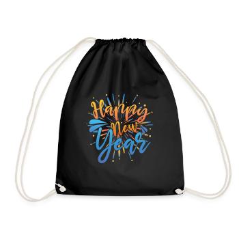 Happy New Year 2023 Hello 2023 New Year 2023 - Drawstring Bag - black - Front