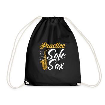 Pratiquez Safe Sax Saxophoniste Saxophoniste - Sac de sport léger - noir - Devant