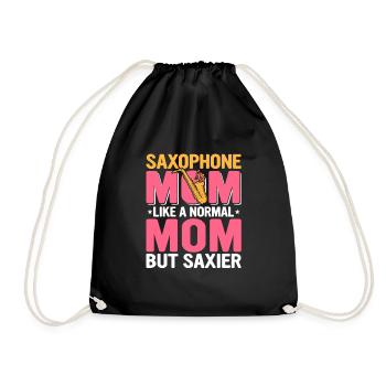 Saxophone Mom Like A Normal Mom But Saxier Saxopho - Turnbeutel - Schwarz - Vorne