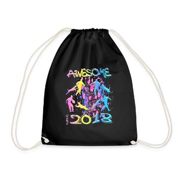 Awesome since 2018. Agility, Hundetraining - Turnbeutel - Schwarz - Vorne