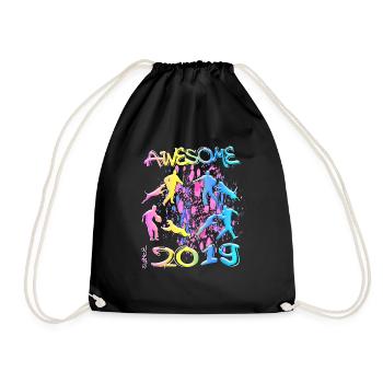 Génial depuis 2019. Agilité, Hundetraining - Sac de sport léger - noir - Devant