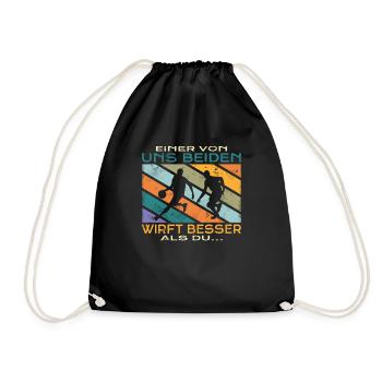 Basketball Geschenkidee Sport Design - Turnbeutel - Schwarz - Vorne