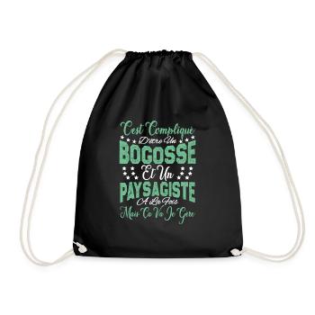 c'est compliqué d'être un Bogosse et un Paysagiste - Sac de sport léger - noir - Devant