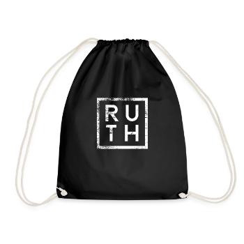 Ruth Minimalismus - Turnbeutel - Schwarz - Vorne