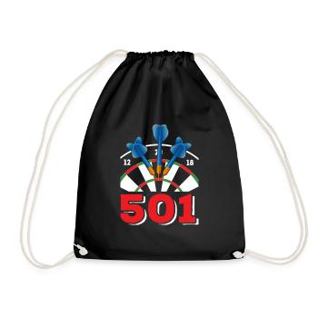 Throwing Sports Darts Thrower Dartboard - Drawstring Bag - black - Front