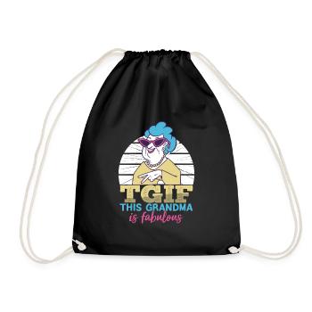 Cette grand-mère est une maman fabuleuse - Sac de sport léger - noir - Devant