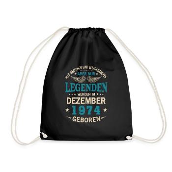 All people are born equal December 1974 - Drawstring Bag - black - Front
