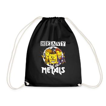 Heavy Metals Fe Pb Zn Chemistry and Science - Drawstring Bag - black - Front