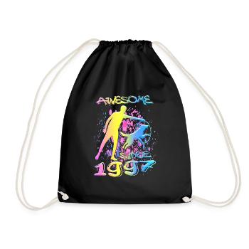 Awesome since 1997. Agility, Hundetraining - Drawstring Bag - black - Front
