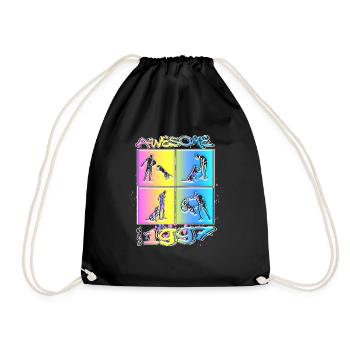 Awesome since 1997. Agility, Hundetraining - Drawstring Bag - black - Front