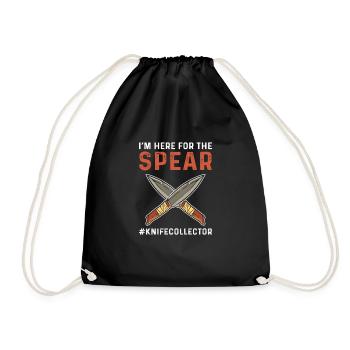 I'm here for the spear. Bladesmith. - Drawstring Bag - black - Front