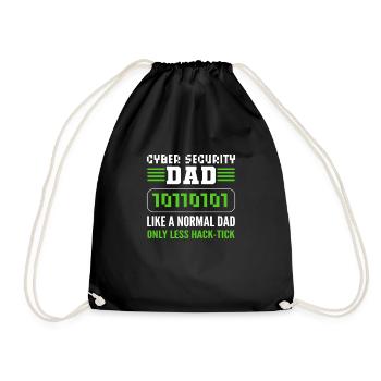 Cyber Security Dad. White Hat Hacker. - Turnbeutel - Schwarz - Vorne