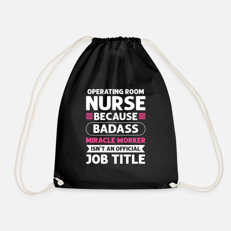 Op-nurse Miracle Worker. Nursing in the - Drawstring Bag - black