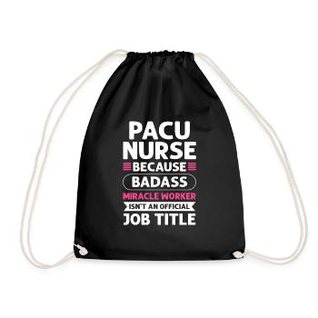 Pacu infirmière Faiseur de miracles. Pacou - Sac de sport léger - noir - Devant